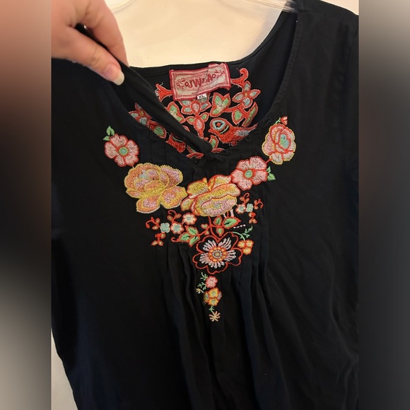 Vintage Johnny Was Embroidered Top with Pockets Size XL - Picture 2 of 7